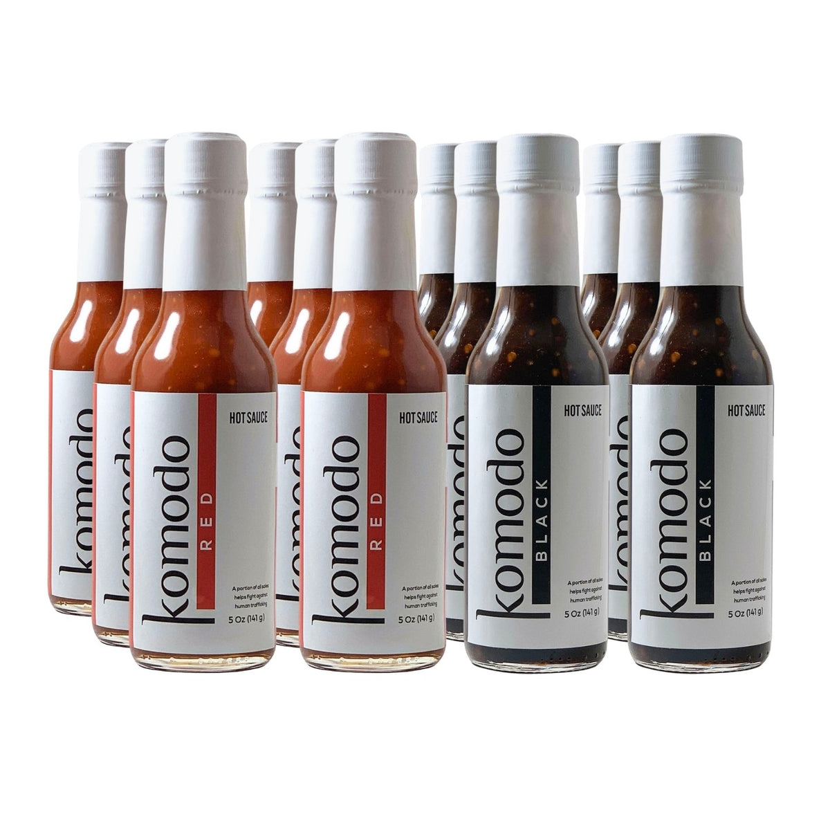 Save money and experience the best of both worlds with our Red & Black Mix. This is our most popular option because you get both Komodo Sauces ﻿and﻿ you get them at a discount - it's really a no-brainer!