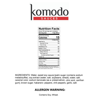 Komodo Black | Sweet Soy-Based Habanero Hot Sauce | 2022 Winner Flavor of Georgia & Golden Chile
