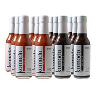 Save money and experience the best of both worlds with our Red & Black Mix. This is our most popular option because you get both Komodo Sauces ﻿and﻿ you get them at a discount - it's really a no-brainer!